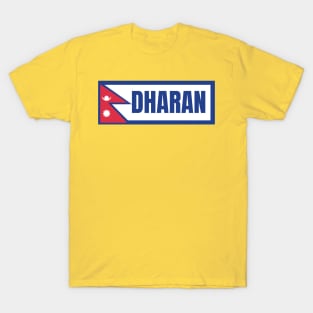 Dharan City with Nepal Flag T-Shirt